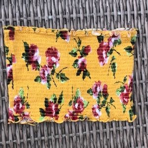 Yellow Floral Tube Top